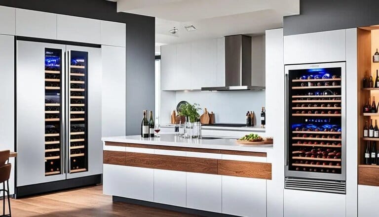 freestanding vs built in wine fridge