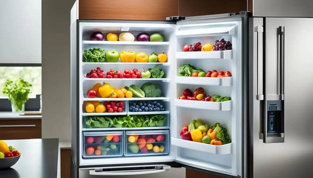 fresh food storage in freezerless refrigerator